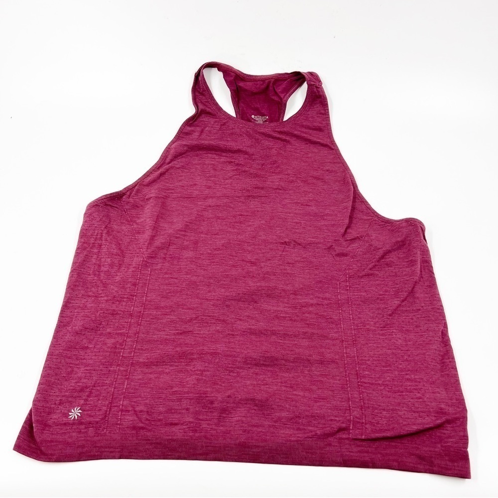 ✅ Athleta Seamless Tank - Size Large - Excellent Condition RED - Picture 1 of 7